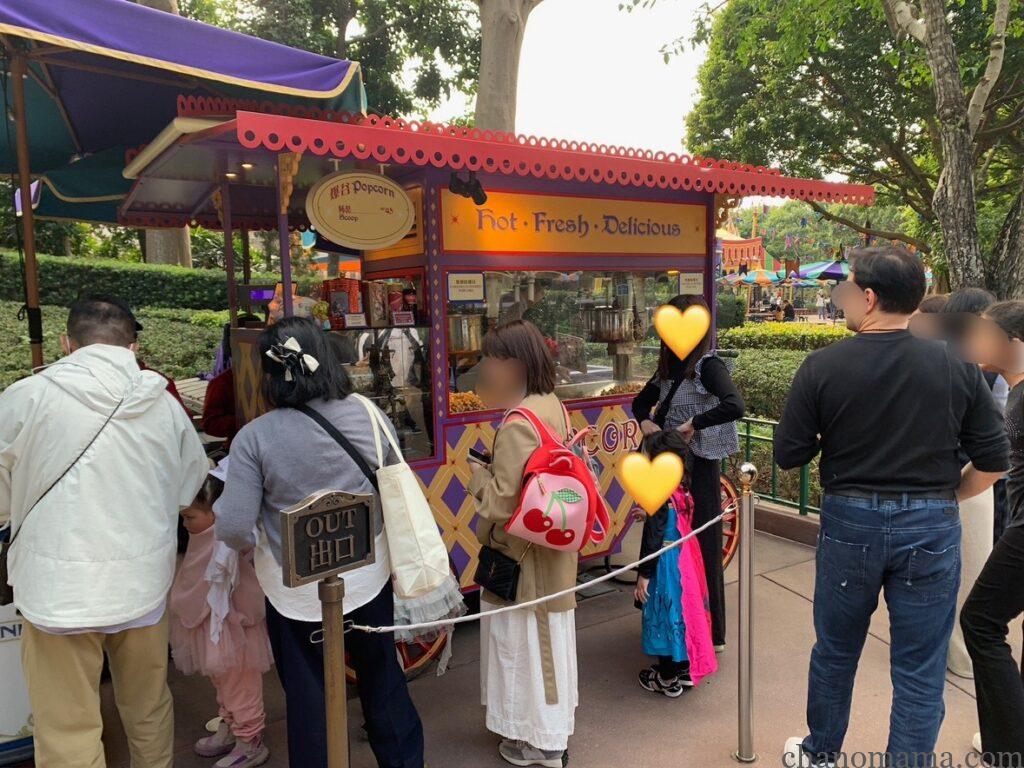香港ディズニーランド子連れポップコーン